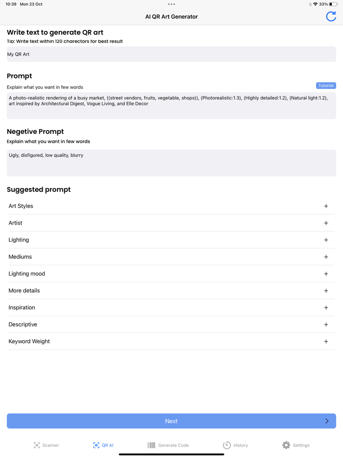 QR code Reader AI Art Creator