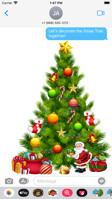 Decor Christmas Tree Stickersのおすすめ画像1