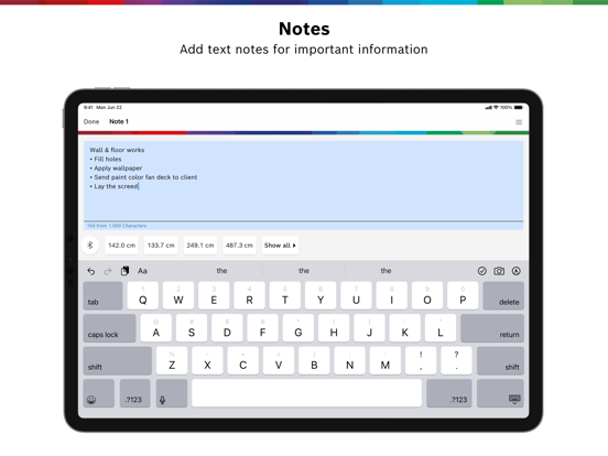 MeasureOn iPad app afbeelding 3