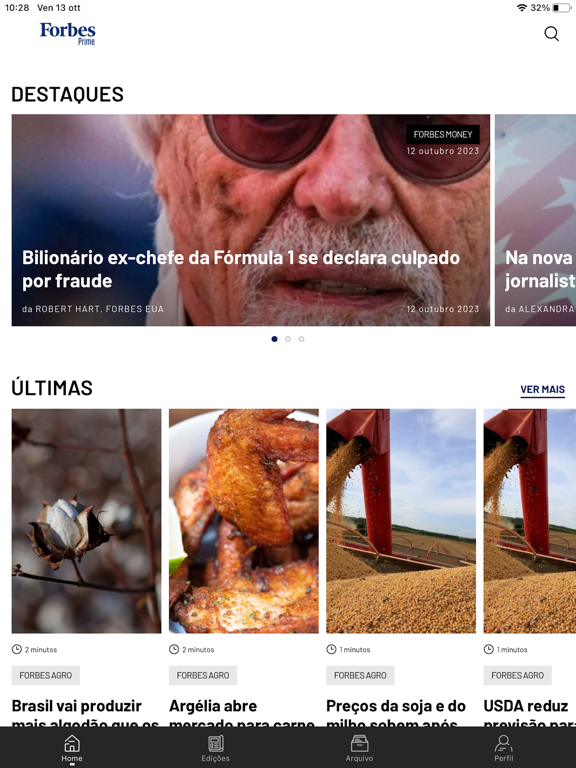 Forbes Brasil Prime iPad screenshot 2 - Business app