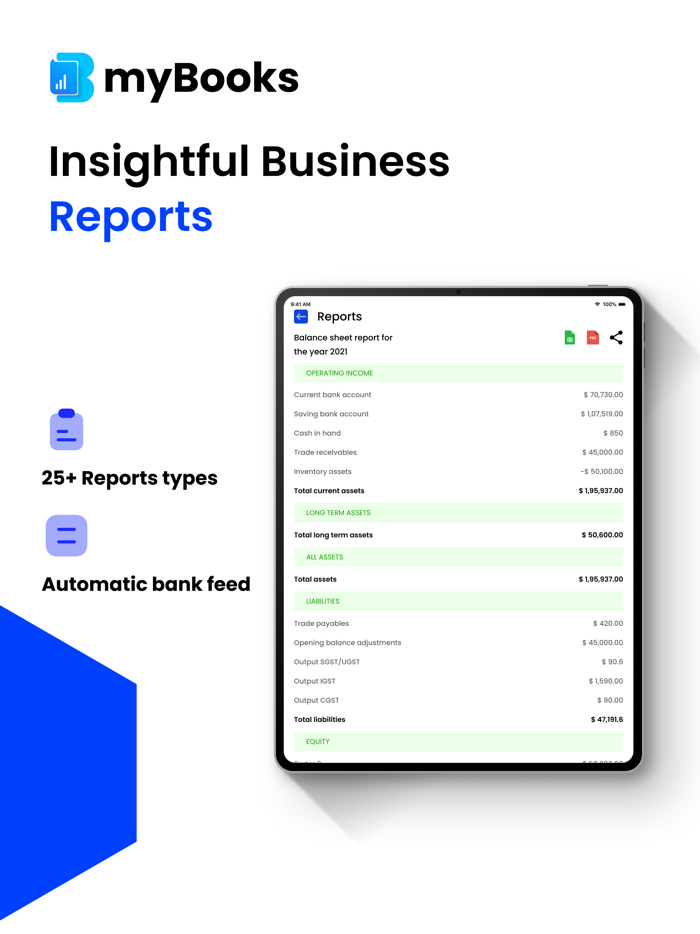 myBooks Accounting and Invoices