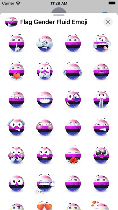 Screenshot #3 pour Genderfluid Flag Emoji