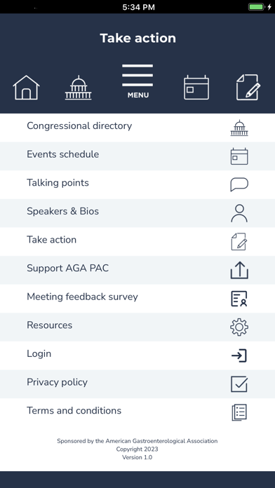 AGA Advocacy App Screenshot
