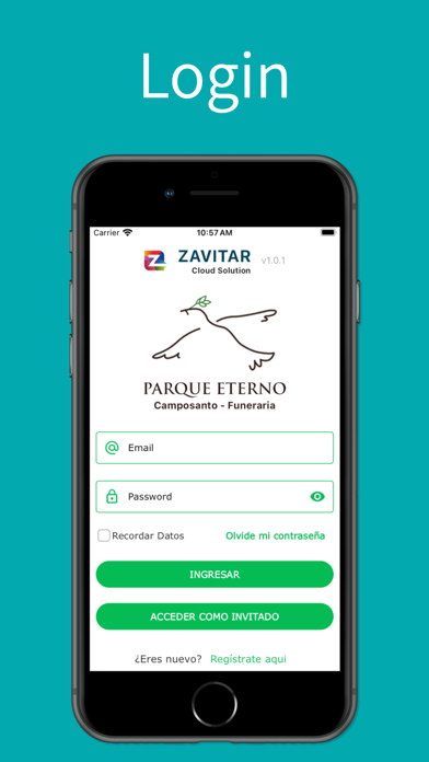 Screenshot 1 of Parque Eterno App