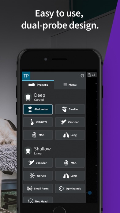 Vscan Air VET Ultrasound Screenshot