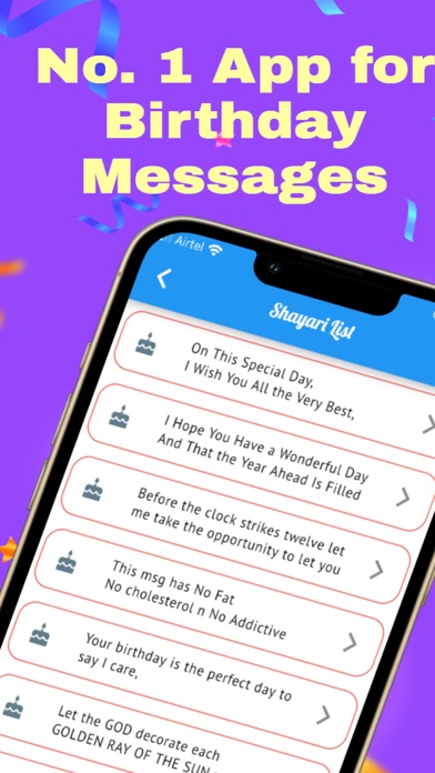Birthday Status Wishes Quotes Screenshot