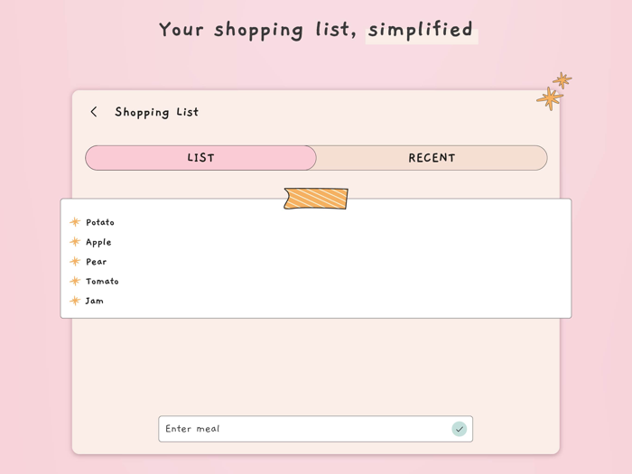 Meal plan template food diary