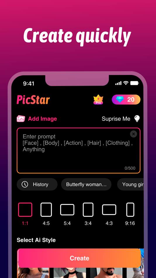 #4. PicStar - AI Photo Generator (iOS) 由: Chengdu Yidian Aesthetics Cultural Communication Co., Ltd.