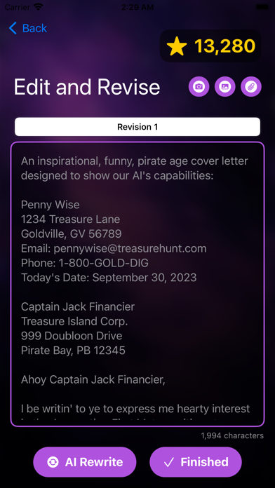 AI Cover Letter Generator Screenshot