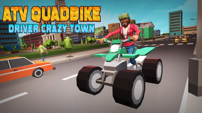 ATV QuadBike Driver Crazy Town