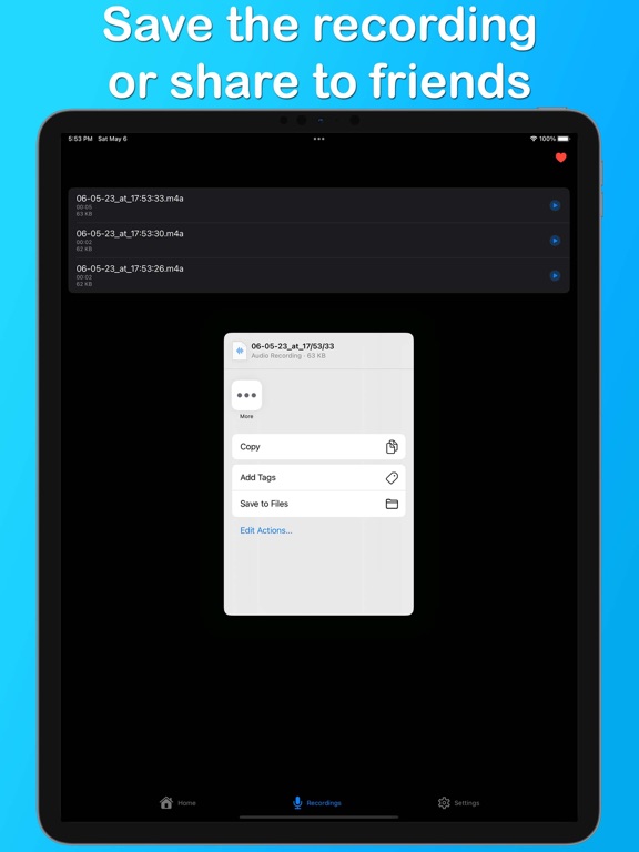 Music Recorder・Song Recording iPad screenshot 3 - Music app