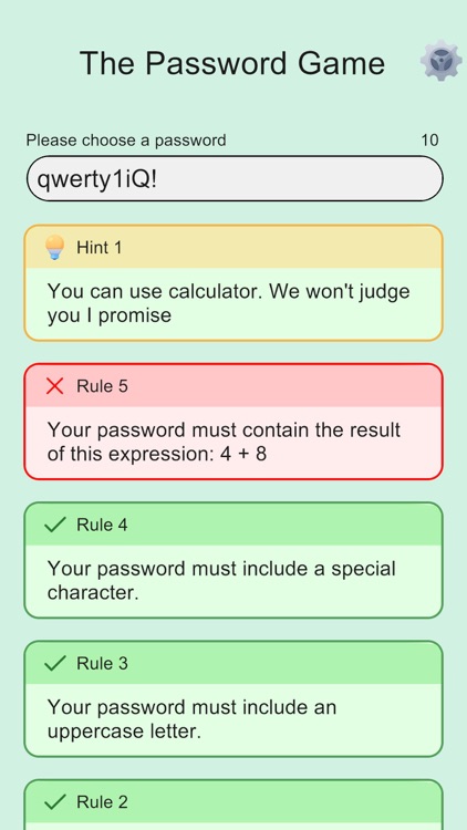 Password Game: IQ Challenge
