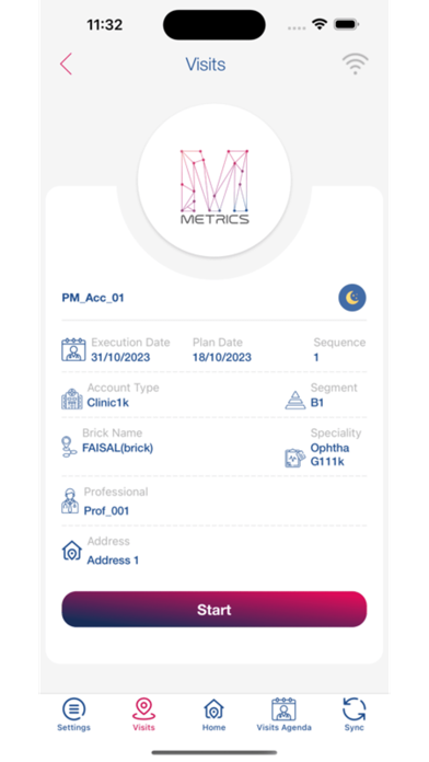 Metrics CRM Screenshot