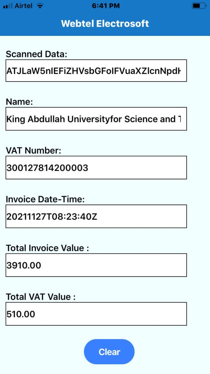 Fatoorah QR Code Scanner