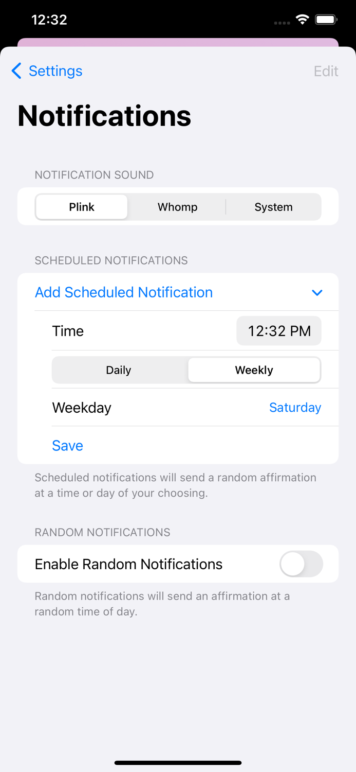 Affirmations - Care Reminders
