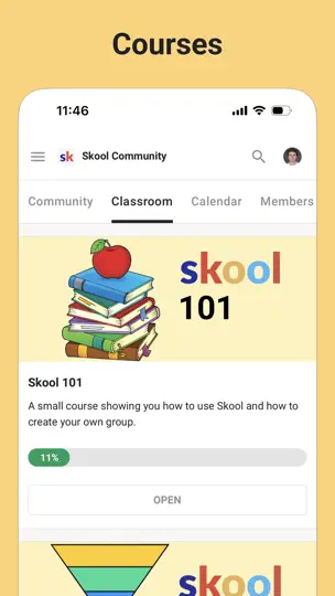 Capture d'écran de Skool Communities sur iPhone 2