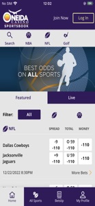 Oneida Casino Sportsbook screenshot #1 for iPhone