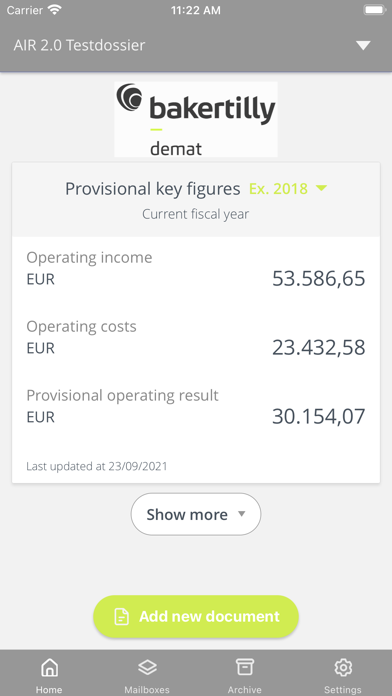 Baker Tilly Demat Screenshot