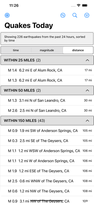 ‎Quakes Today Screenshot