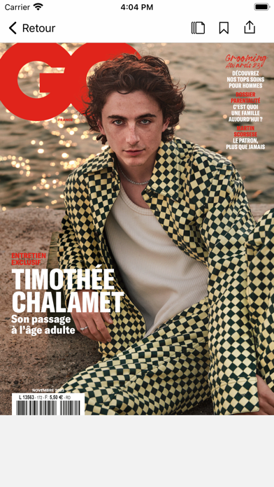 GQ Magazine France Screenshot