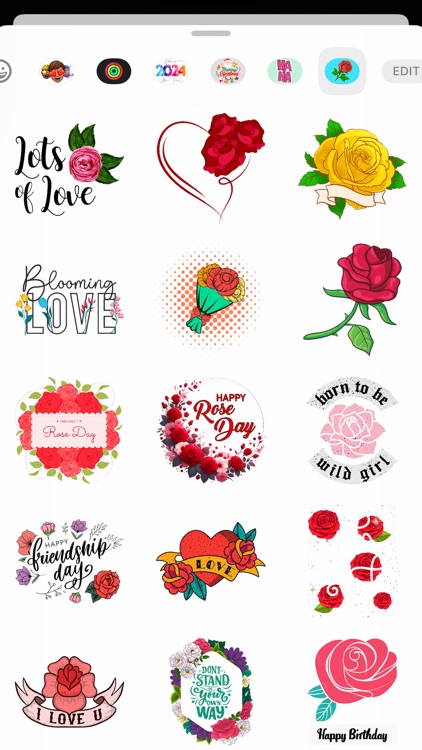 Red Rose Valentine's Stickers
