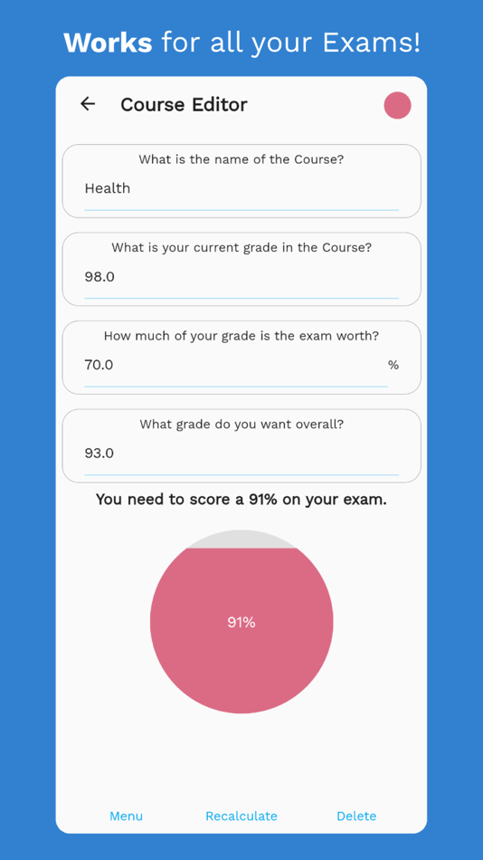 #5. Exam Score Calc (iOS) 由: Evan Carr