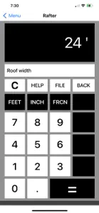 Construction Calculator - Feet screenshot #3 for iPhone