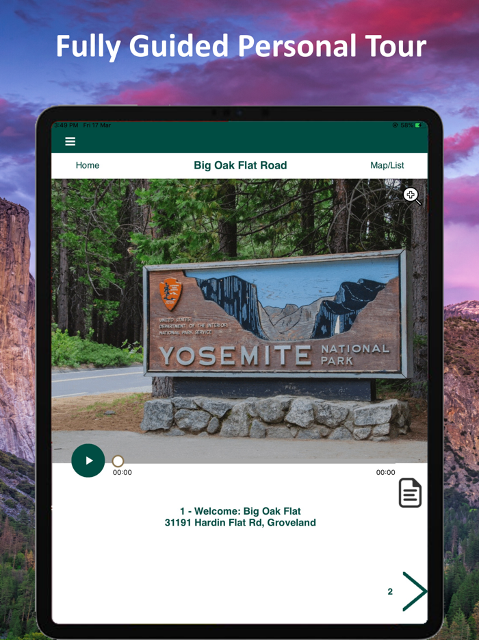 Yosemite NP Audio Tour Guide