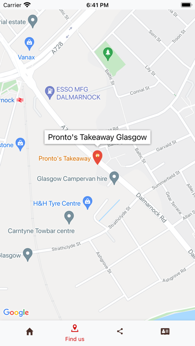 Pronto's Takeaway Glasgow Screenshot