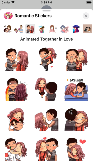 Screenshot #2 pour Animated Romantic Stickers !