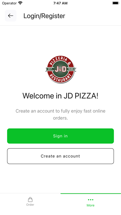 JD PIZZA Screenshot