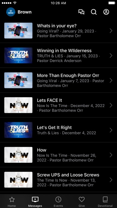 Brown Baptist Church Screenshot