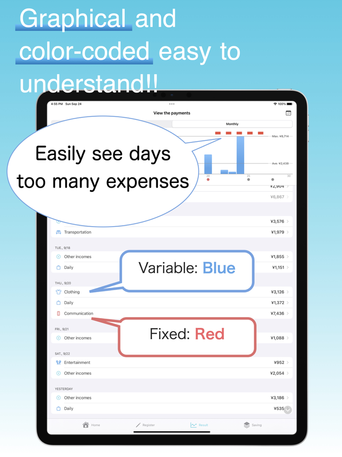 Money Tracker with Saving