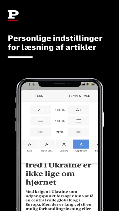 Politiken e-avis Screenshot