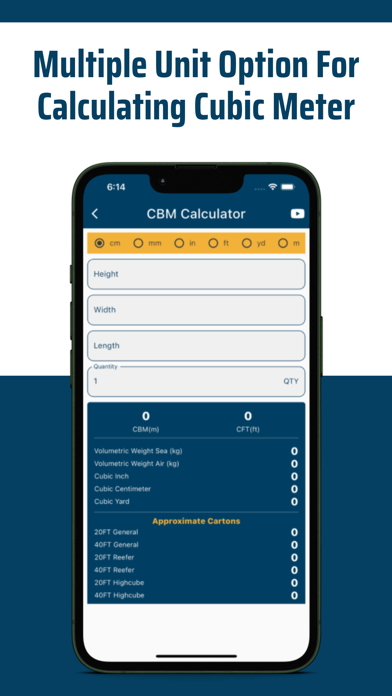 CBM Calculator Pro Screenshot