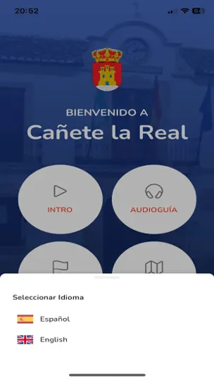 Captura de pantalla de Audioguía Cañete La Real en iPhone 8