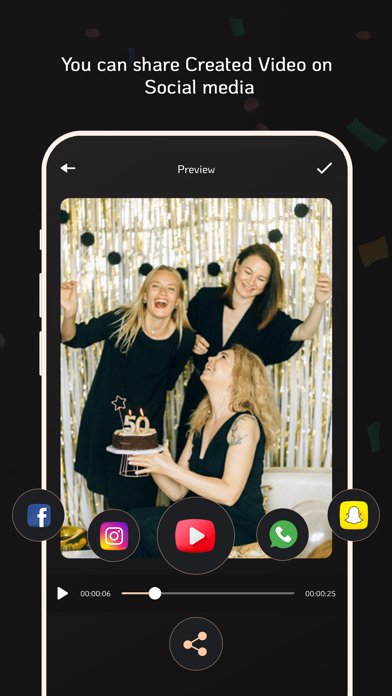 Birthday Movie Maker & Music Screenshot