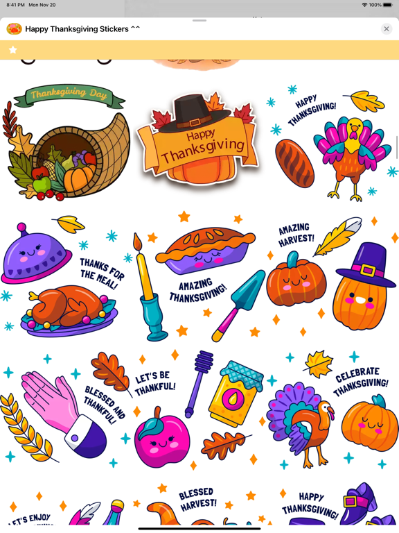 Screenshot #4 pour Happy Thanksgiving Stickers ^^