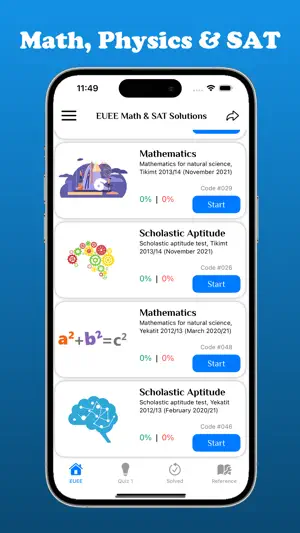 EUEE Math & SAT Solutions screenshot 2