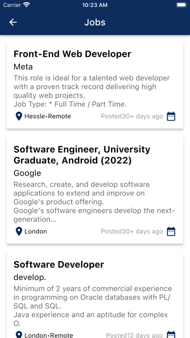 Job Postings Screenshot
