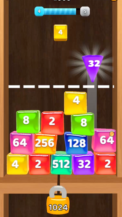 Jelly Cubes 2048: Puzzle Game Screenshot