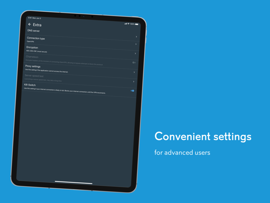 hidemy.name VPN iPad screenshot 4 - Productivity app