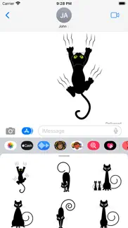 How to cancel & delete black funny cat stickers 2