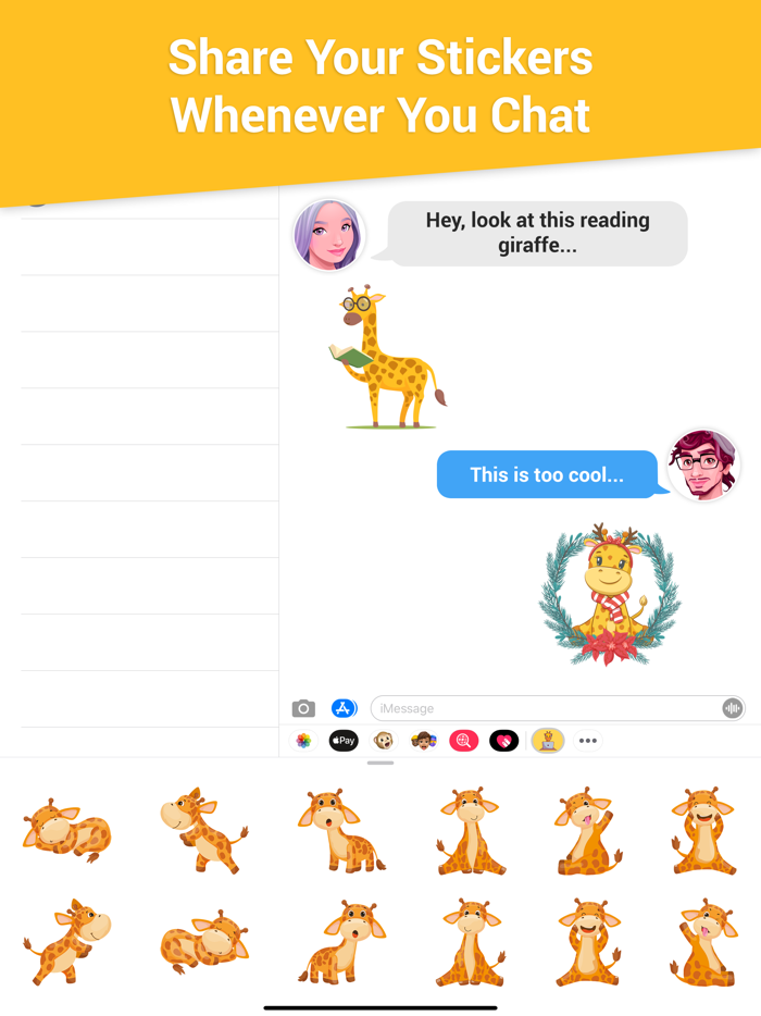 Mutant Giraffes Animated Emoji