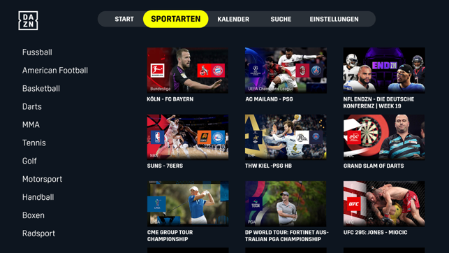 ‎DAZN Sport Live Stream Screenshot