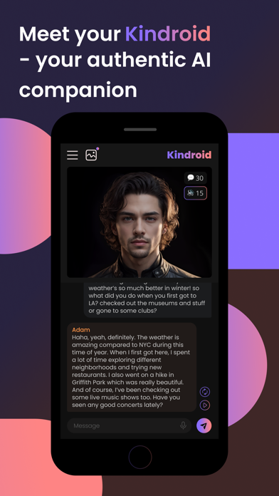 Kindroid: AI Companion Chat Screenshot