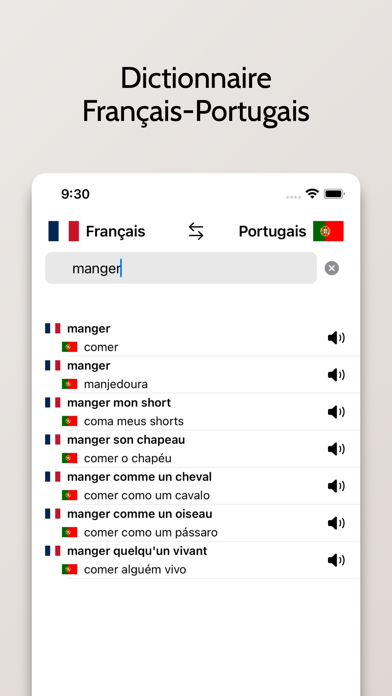 Screenshot #1 pour Dictionnaire Portugais