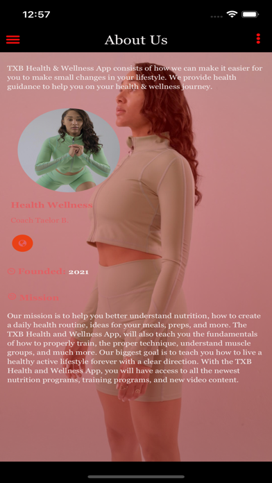 TXB Health and Wellness Screenshot