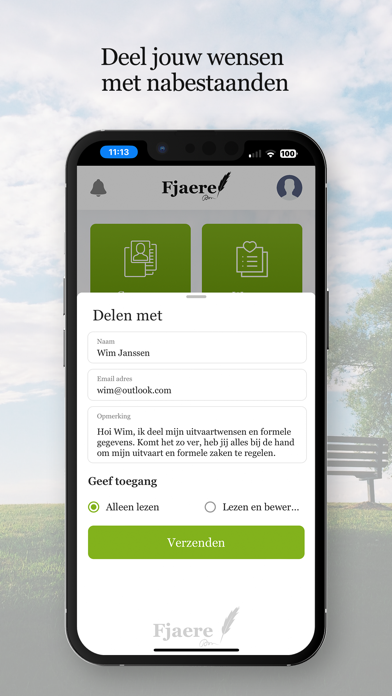 Fjaere - Uitvaartwensen Screenshot
