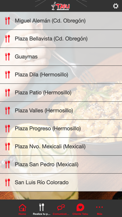 Tabu Sushi App Screenshot